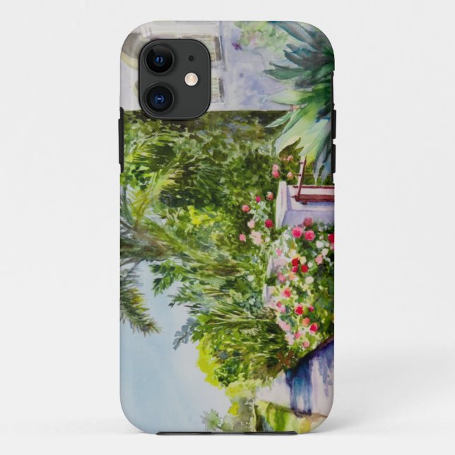 Capa Para iPhone Da Case-Mate Jardim de rosas do canal (Verso)