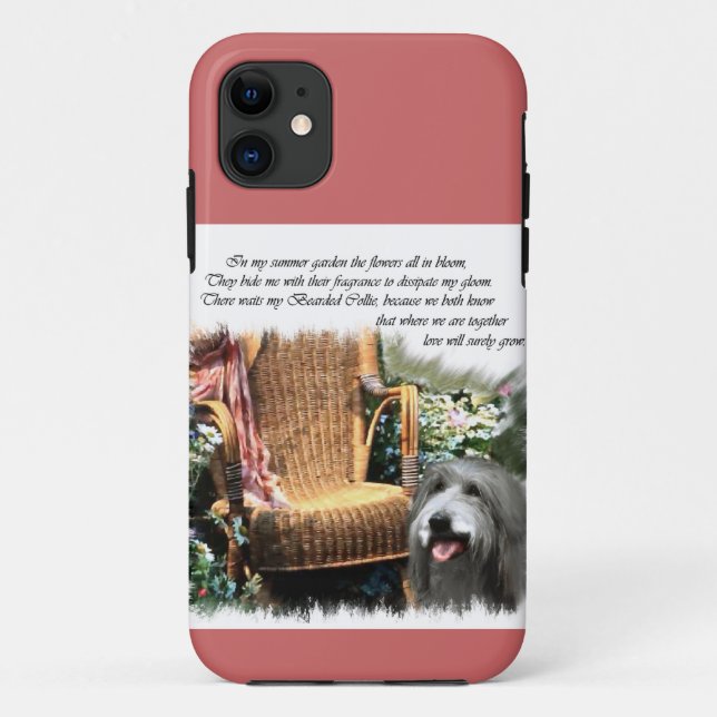 Capa Para iPhone Da Case-Mate Jardim de Verão Collie (Verso)