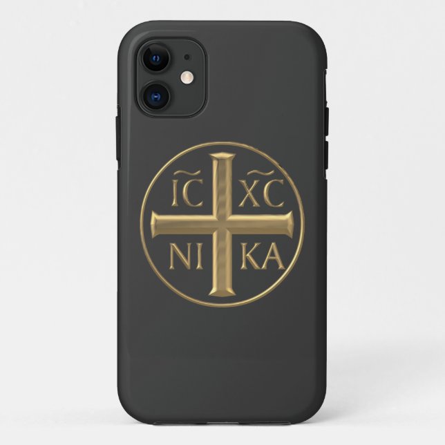 Capa Para iPhone Da Case-Mate Jesus Cristo "3-D" dourado: Conquista (Verso)