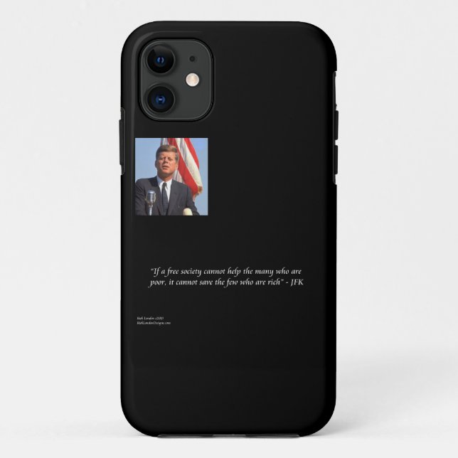 Capa Para iPhone Da Case-Mate JFK "Salvando Ricos & Pobres" Citação Estojo para  (Verso)
