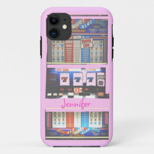Capa Para iPhone Da Case-Mate Jogador cor-de-rosa do casino do slot machine