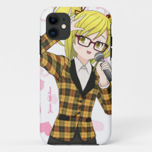 Capa Para iPhone Da Case-Mate Karaoke do canto da menina do Anime capa de