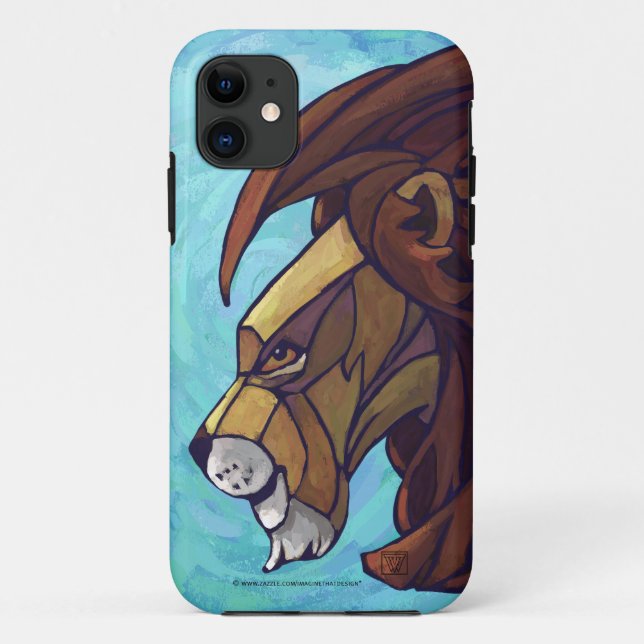 Capa Para iPhone Da Case-Mate King Lion em Azul (Verso)
