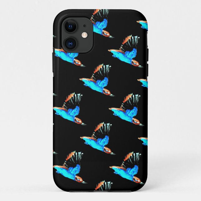 Capa Para iPhone Da Case-Mate Kingfisher Art Blue Bird (Verso)