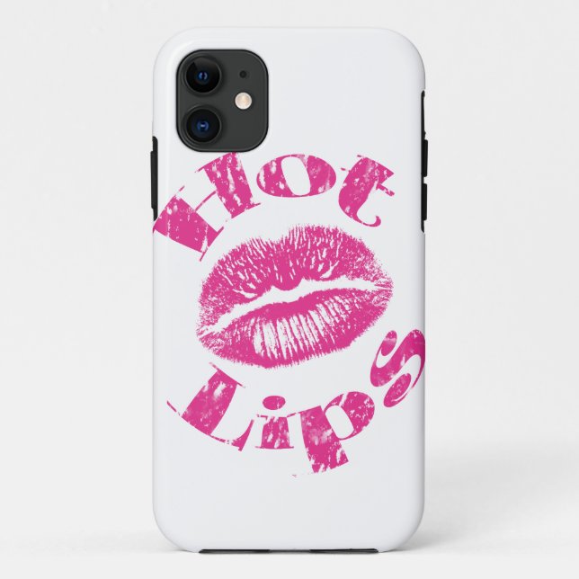 Capa Para iPhone Da Case-Mate Lábios quentes! Lábios rosa (Verso)