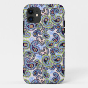 Capa Para iPhone Da Case-Mate Laço floral azul bonito de Paisley