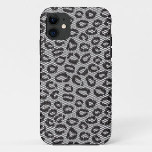 Capa Para iPhone Da Case-Mate Laço líquido preto com teste padrão do leopardo