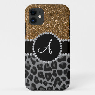 Capa Para iPhone Da Case-Mate Lâmina de ouro preto monograma