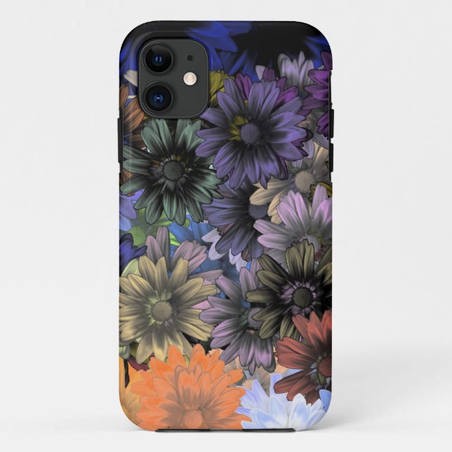 Capa Para iPhone Da Case-Mate Laranja e azul floral (Verso)
