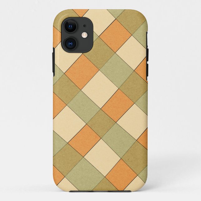 Capa Para iPhone Da Case-Mate Laranja e Latice Verde (Verso)