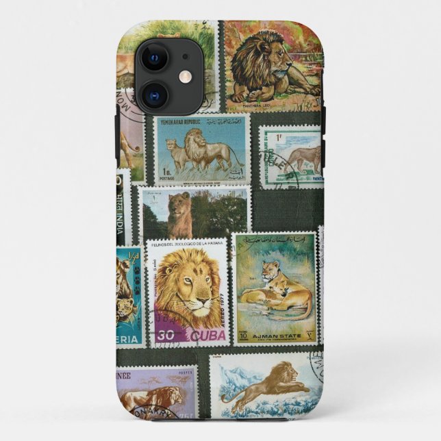 Capa Para iPhone Da Case-Mate Leões em selos (Verso)