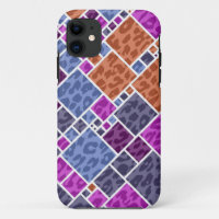 Leopardo Abstrato Art | Quadrados de Cinzas castan