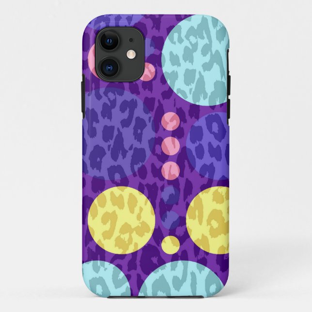 Capa Para iPhone Da Case-Mate Leopardo Imprime grandes Bolinhas | Água amarela p (Verso)