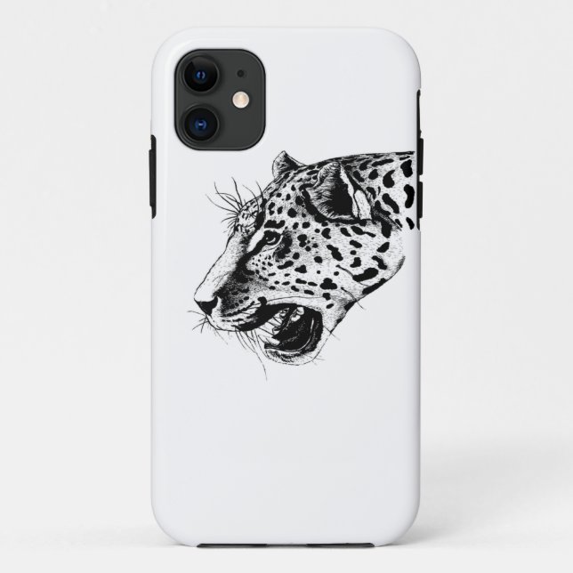 Capa Para iPhone Da Case-Mate Leopardo Negro E Branco (Verso)