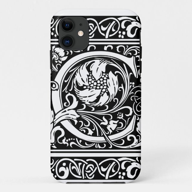 Capa Para iPhone Da Case-Mate Letra C Monograma Medieval Arte Nova (Verso)