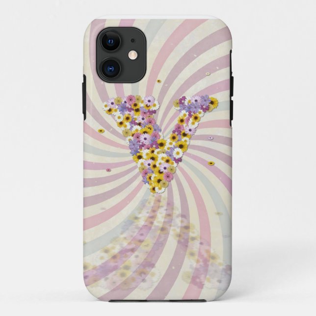 Capa Para iPhone Da Case-Mate Letra de Flor v (Verso)