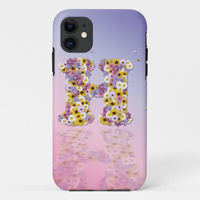 Capa Para iPhone Da Case-Mate Letra floral H (Verso)
