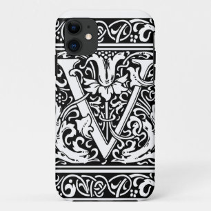 Capa Para iPhone Da Case-Mate Letra V Monograma Medieval Arte Nova