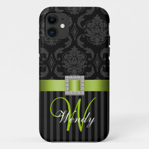 Capa Para iPhone Da Case-Mate Limão de Cinza preta Gen Damask Stripes iPhone 5 