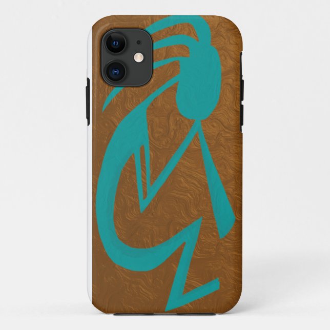 Capa Para iPhone Da Case-Mate Linda pintura Teal Kokopelli (Verso)