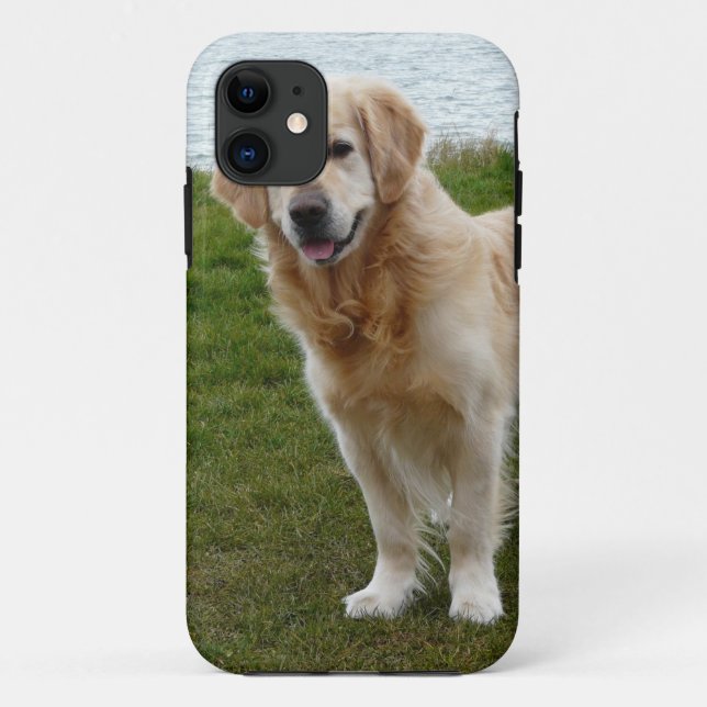 Capa Para iPhone Da Case-Mate Lindo Cão Retriever Dourado em Pé (Verso)