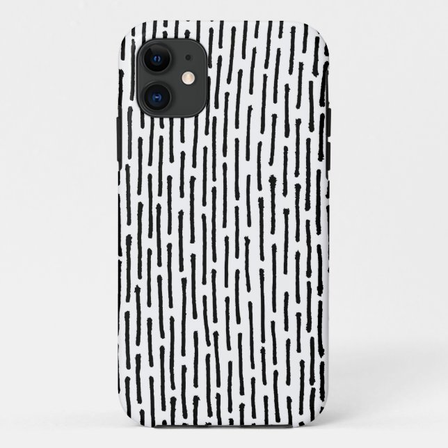 Capa Para iPhone Da Case-Mate Linhas quebradas - Preto em branco (Verso)