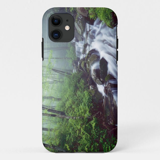 Capa Para iPhone Da Case-Mate Linn Cove Creek em cascata com neblina (Verso)