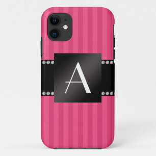 Capa Para iPhone Da Case-Mate Listras cor-de-rosa monograma