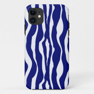 Capa Para iPhone Da Case-Mate Listras da zebra - azuis cobaltos e branco escuros