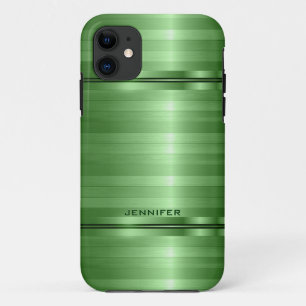 Capa Para iPhone Da Case-Mate Listras Verdes Metálicas Semelhantes Monogramas