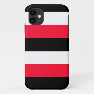 Capa Para iPhone Da Case-Mate Listras vermelhas, pretas e brancas