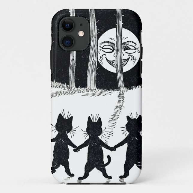Capa Para iPhone Da Case-Mate Lua cheia e gatos, Louis Wain (Verso)