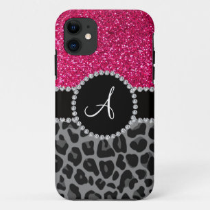 Capa Para iPhone Da Case-Mate Luminosidade rosa-do-leopardo-preto monograma