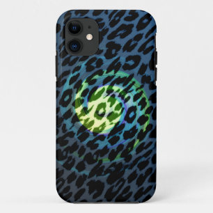 Capa Para iPhone Da Case-Mate Luz de espiral retro de impressão leopardo