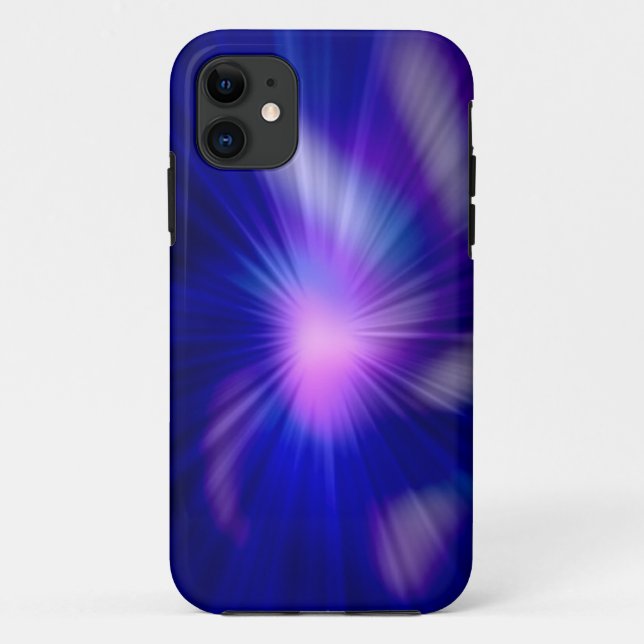 Capa Para iPhone Da Case-Mate Luz fractal abstrato azul (Verso)