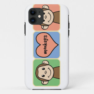 Capa Para iPhone Da Case-Mate Macacos bonitos do clipart dos desenhos animados