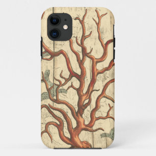 Capa Para iPhone Da Case-Mate Madeira e coral pequeno