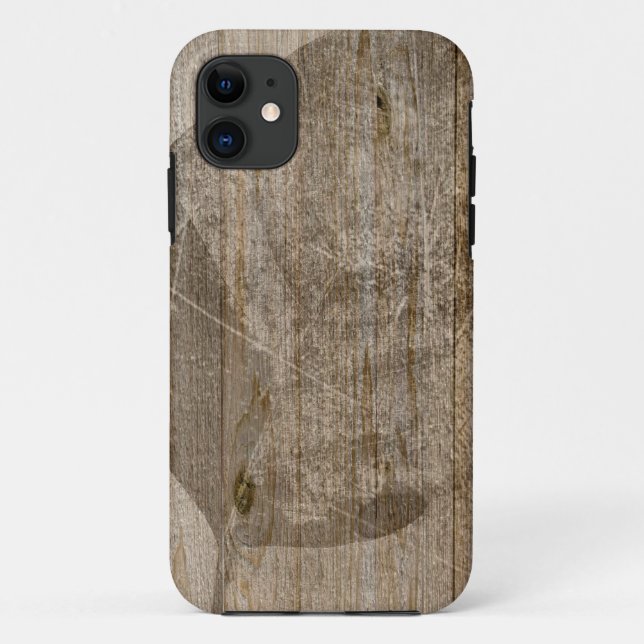 Capa Para iPhone Da Case-Mate Madeira e folha velhas (Verso)
