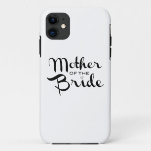 Capa Para iPhone Da Case-Mate Mãe do preto retro do roteiro da noiva no branco