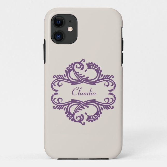 Capa Para iPhone Da Case-Mate Mala BT iPhone 5 do Damasco Básico Roxo (Verso)