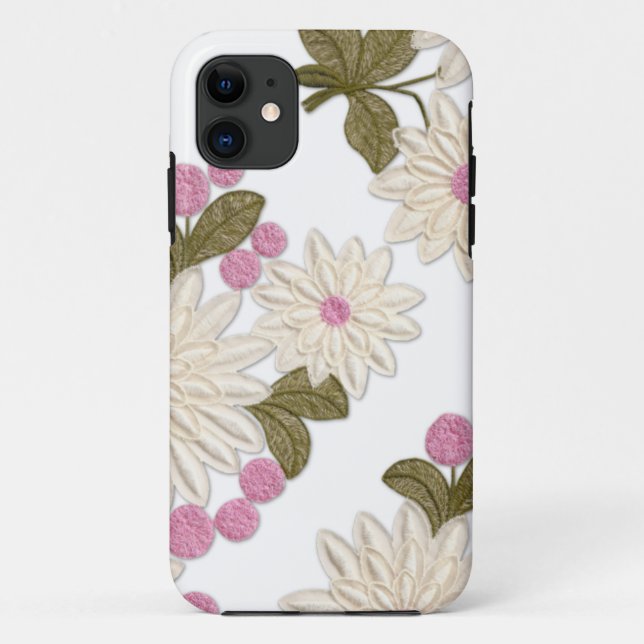 Capa Para iPhone Da Case-Mate Mala Girly White e Rosa Daisies iPhone 5 (Verso)