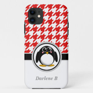 Capa Para iPhone Da Case-Mate Mala iPhone 5 do Penguin Red & White Houndstooth