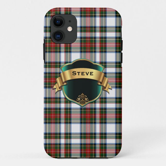 Capa Para iPhone Da Case-Mate Maleta de Xadrez de vestir Clássico Stewart iPhone (Verso)