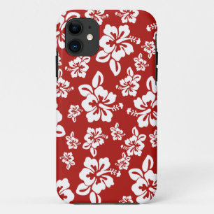 Capa Para iPhone Da Case-Mate Malia Hibiscus - Red Hawaiian Pareau Impressão