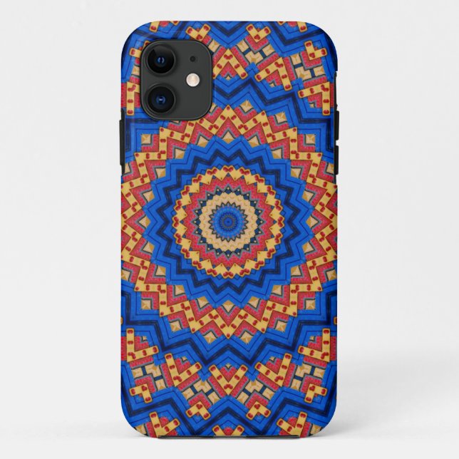 Capa Para iPhone Da Case-Mate Mandala laranja azul (Verso)