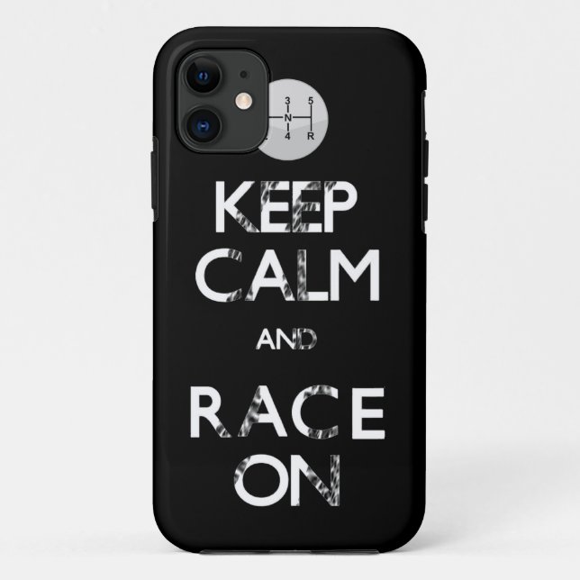 Capa Para iPhone Da Case-Mate mantenha a calma e a raça sobre (Verso)