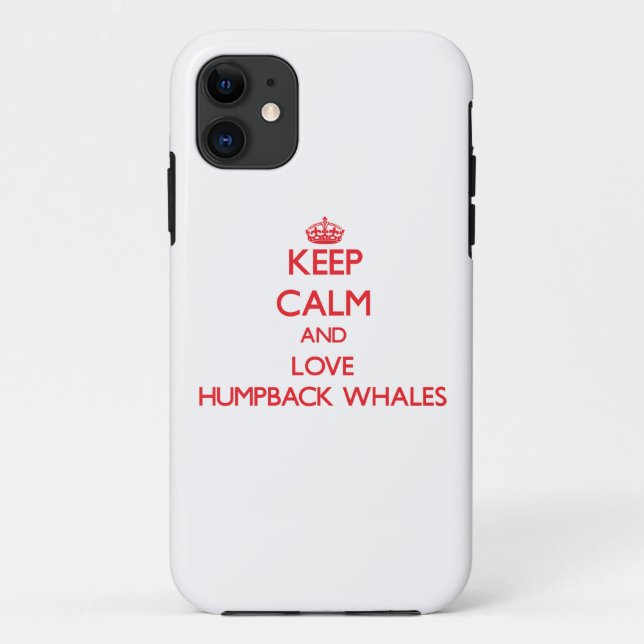 Capa Para iPhone Da Case-Mate Mantenha a calma e ame baleias de Humpback (Verso)