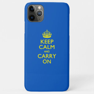 Capa Para iPhone Da Case-Mate MANTENHA a CALMA E CONTINUE a decoração azul