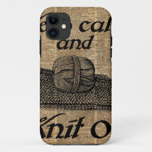Capa Para iPhone Da Case-Mate Mantenha a calma e faça-a malha sobre