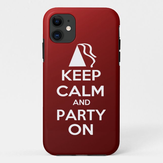Capa Para iPhone Da Case-Mate Mantenha a calma e o partido sobre (Verso)